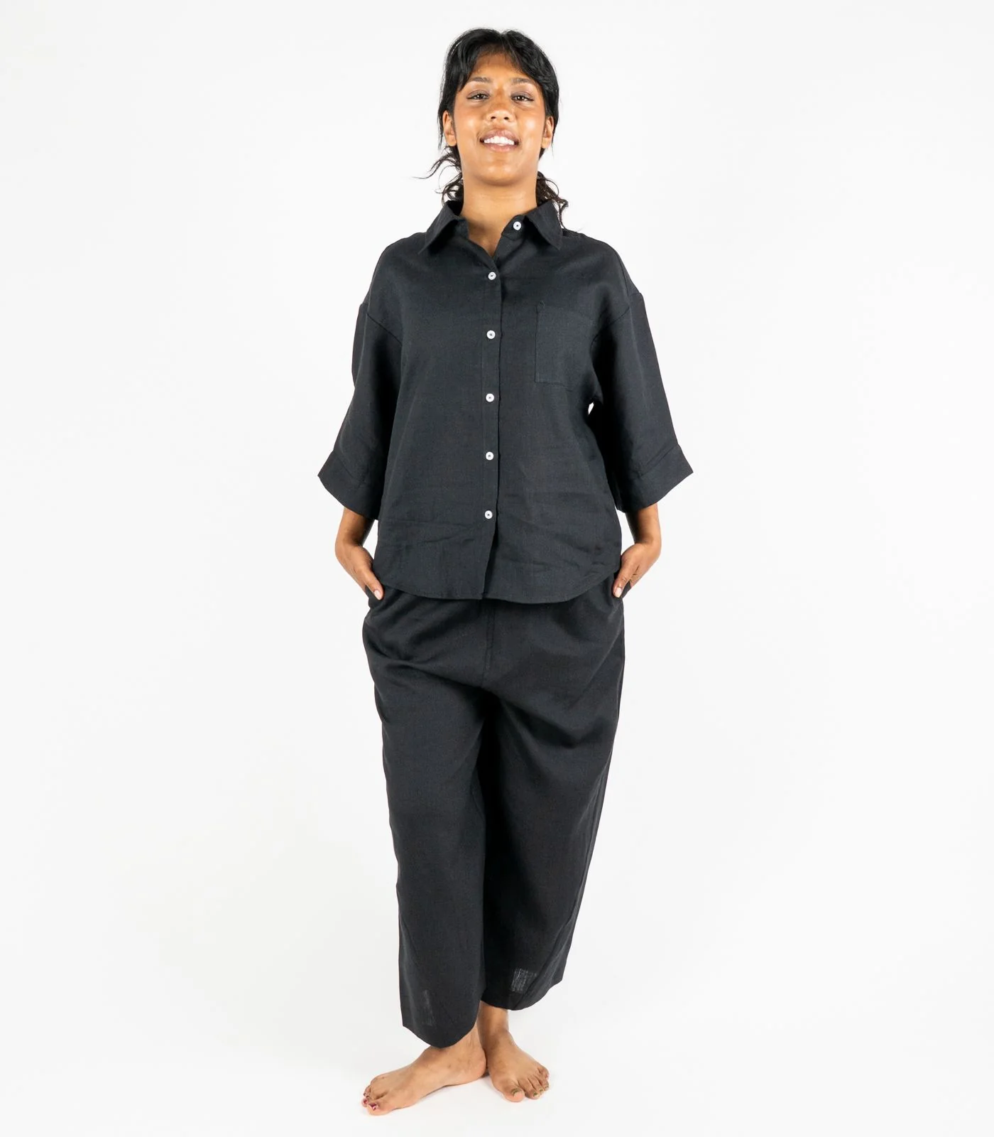 Organic Linen Balloon Lounge Pants - Image 3