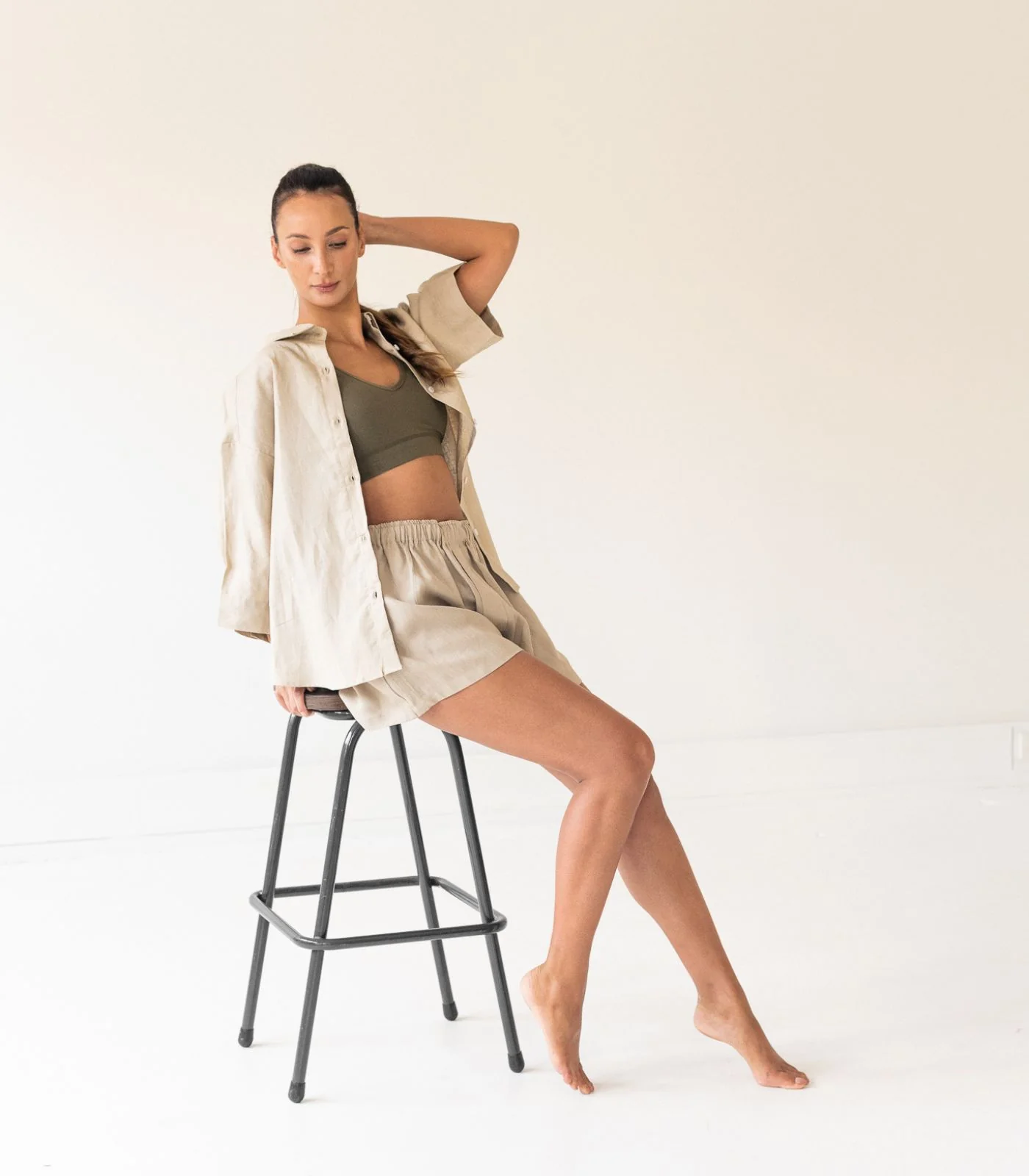 Organic Linen Lounge Shirt - Image 13