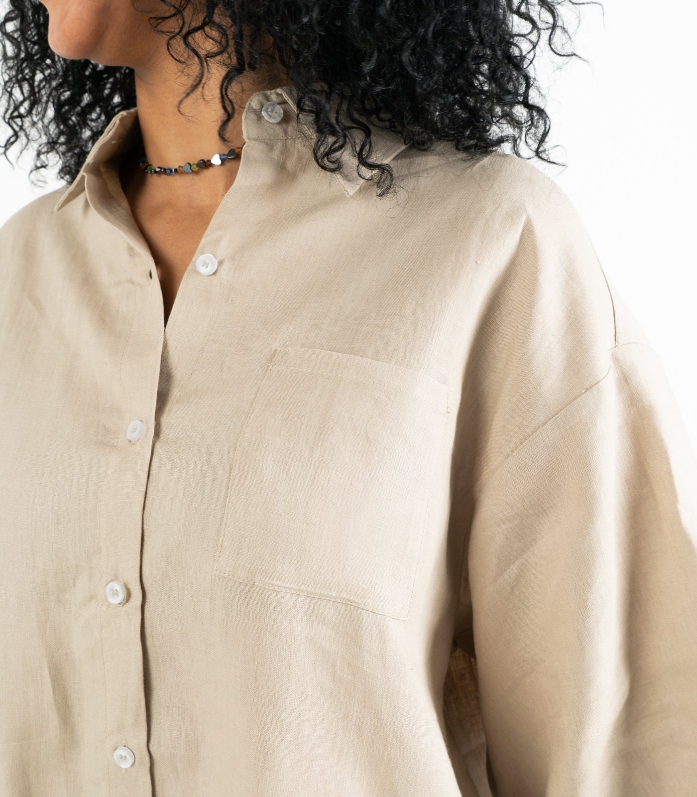 Organic Linen Lounge Shirt - Image 14
