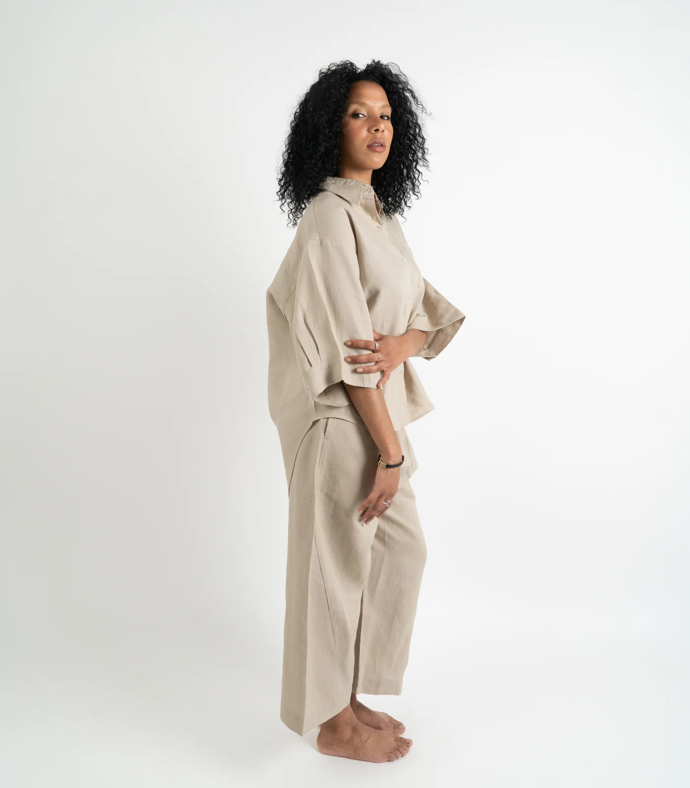 Organic Linen Lounge Shirt - Image 18