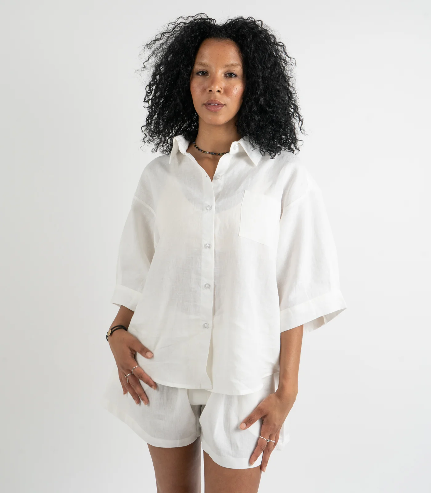 Organic Linen Lounge Shirt - Image 22