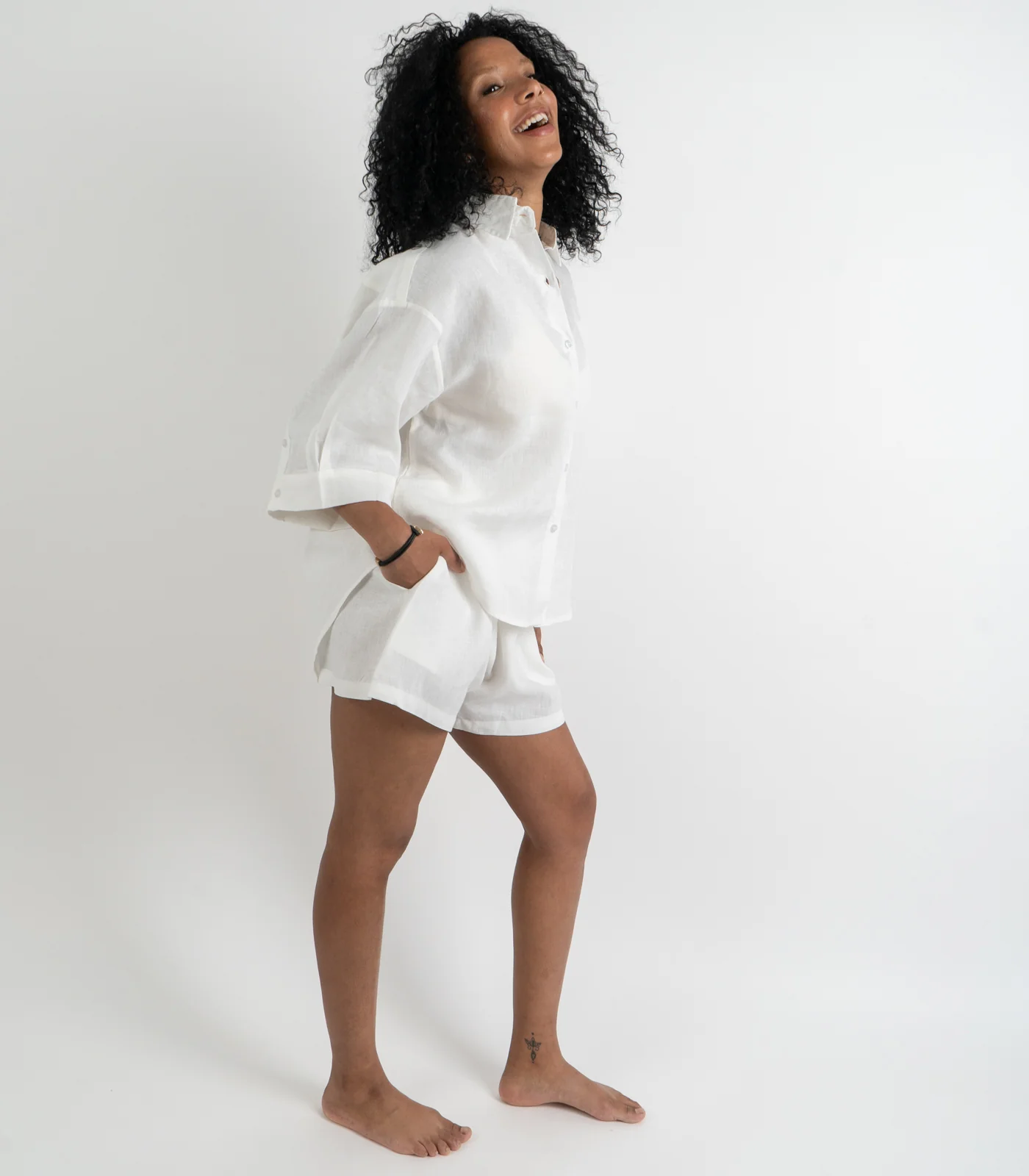Organic Linen Lounge Shirt - Image 28