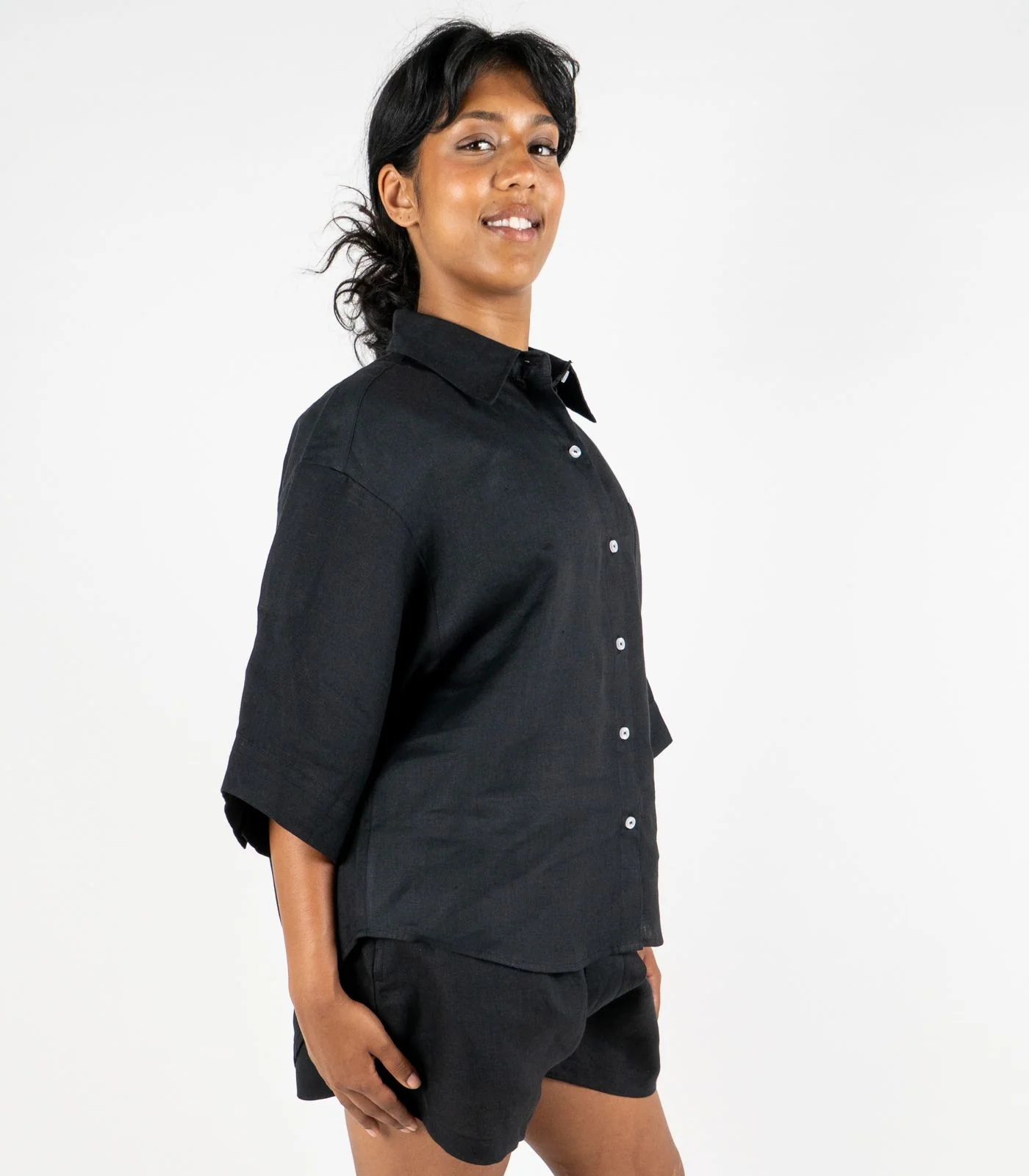 Organic Linen Lounge Shirt - Image 36