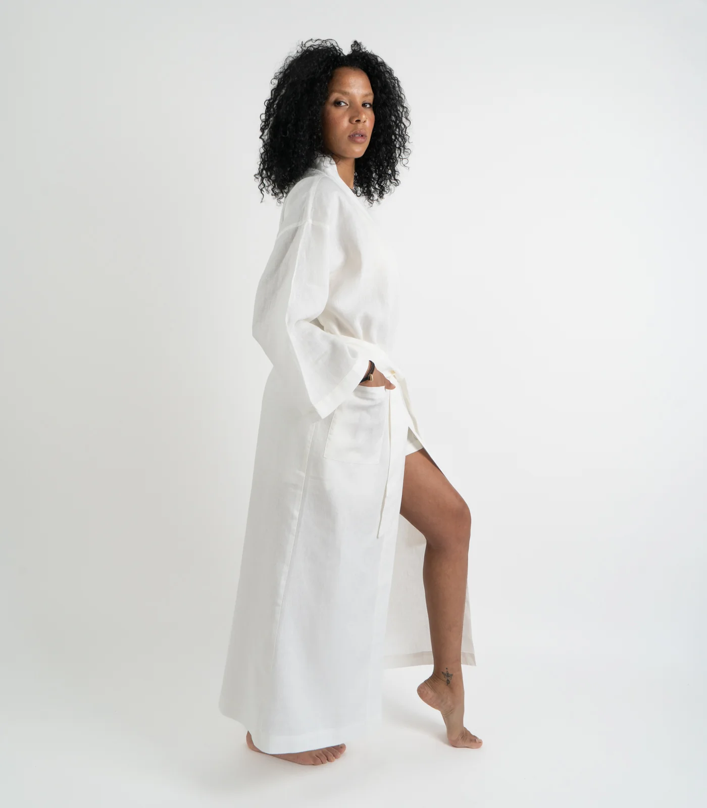 Organic Linen Robe - Image 4