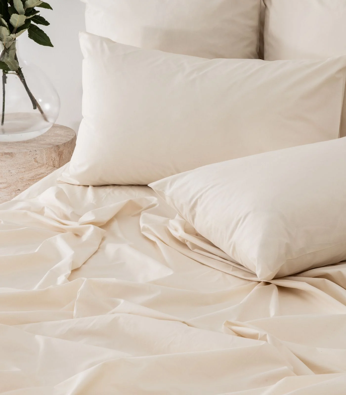 Organic Cotton Percale Plain Quilt Cover Set - Image 18