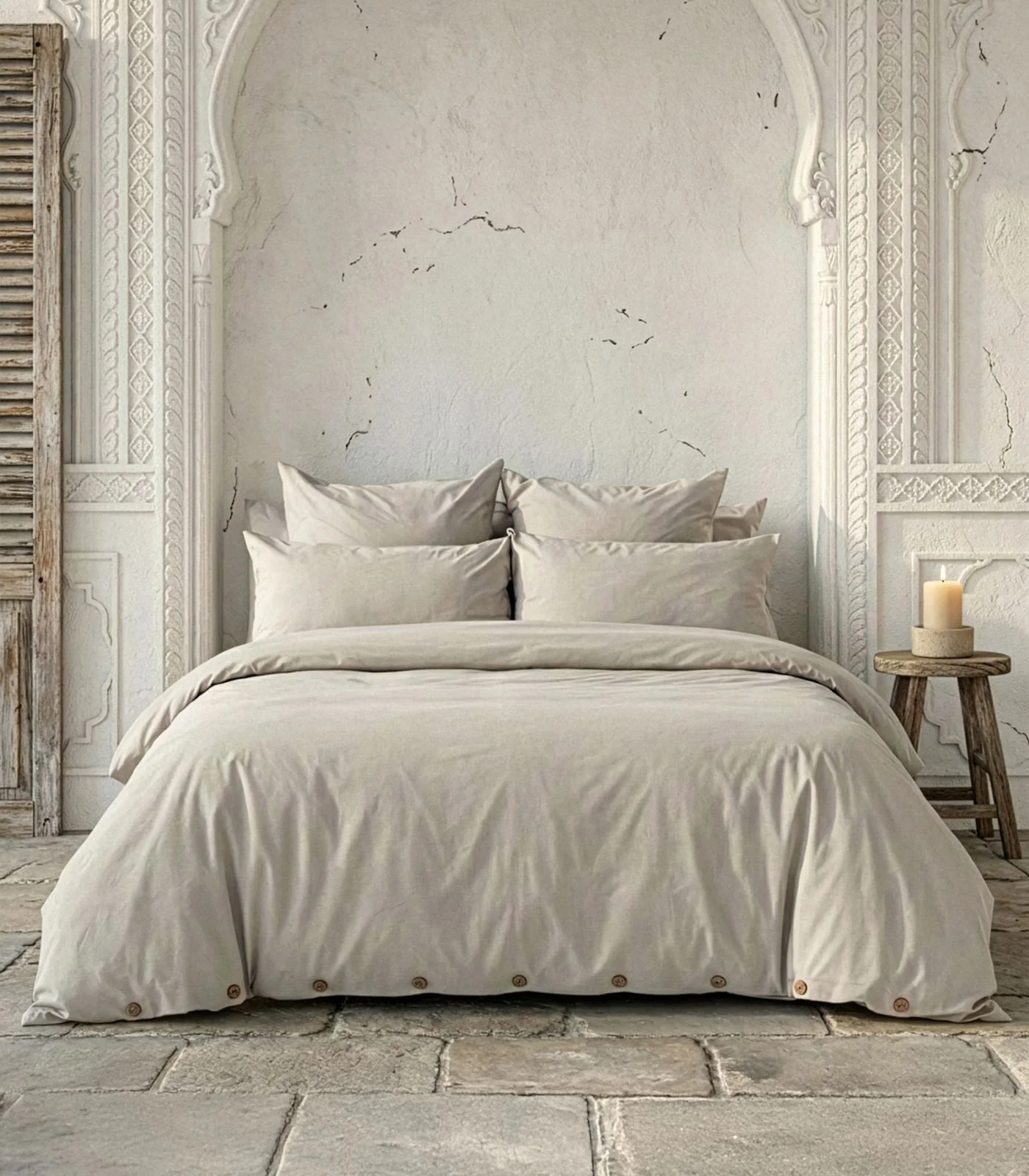 Organic Cotton Percale Plain Quilt Cover Set - Image 21