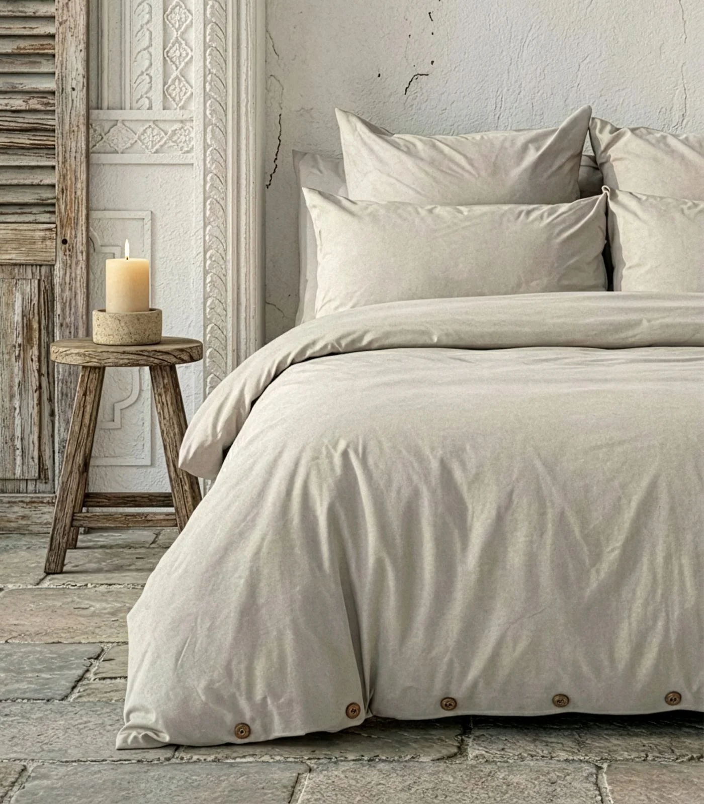 Organic Cotton Percale Plain Quilt Cover Set - Image 22