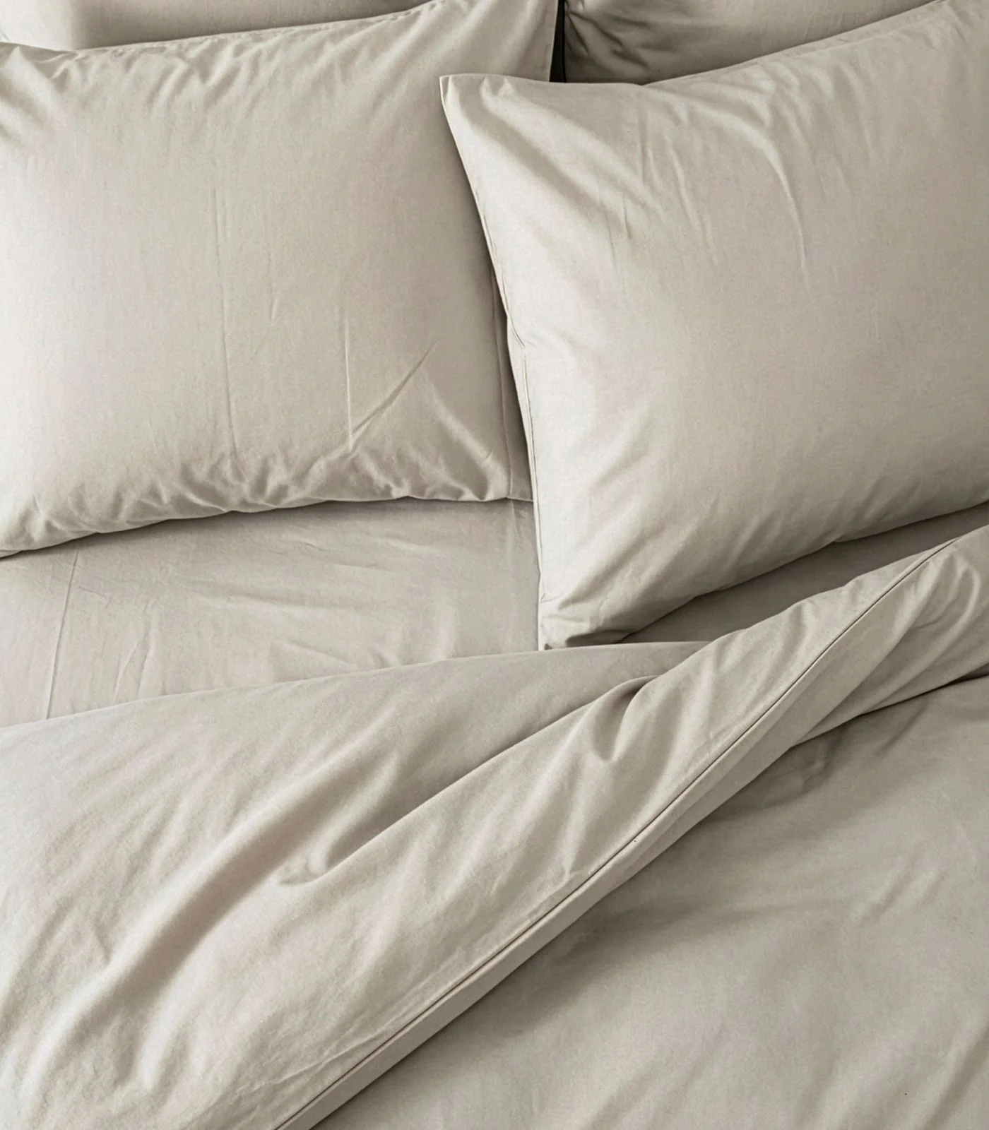 Organic Cotton Percale Plain Quilt Cover Set - Image 23