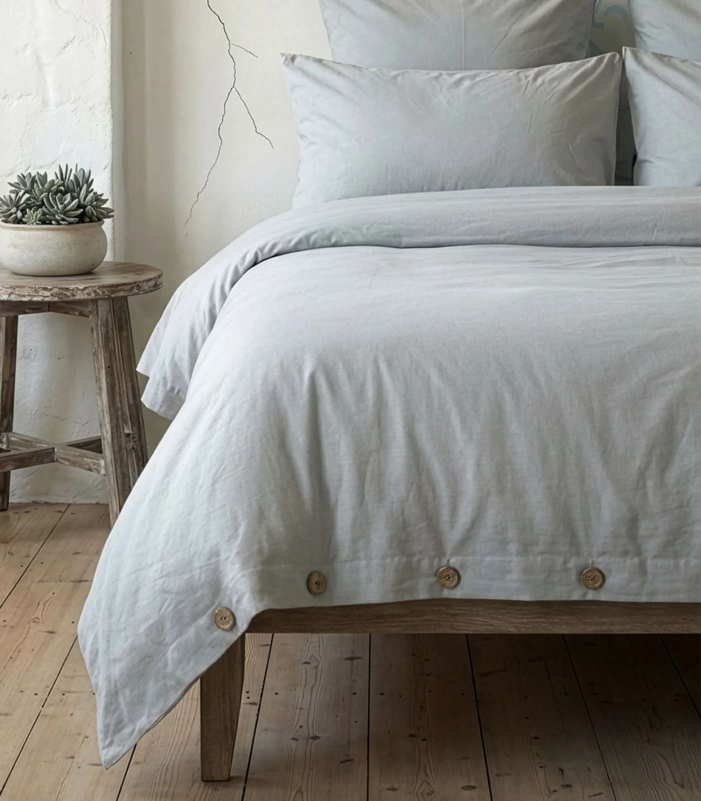 Organic Cotton Percale Plain Quilt Cover Set - Image 7