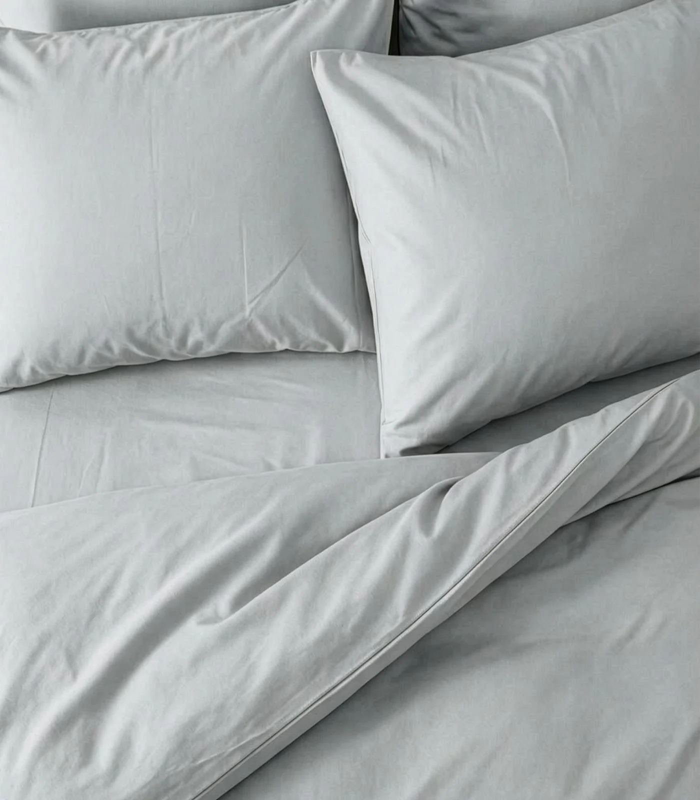 Organic Cotton Percale Plain Quilt Cover Set - Image 8