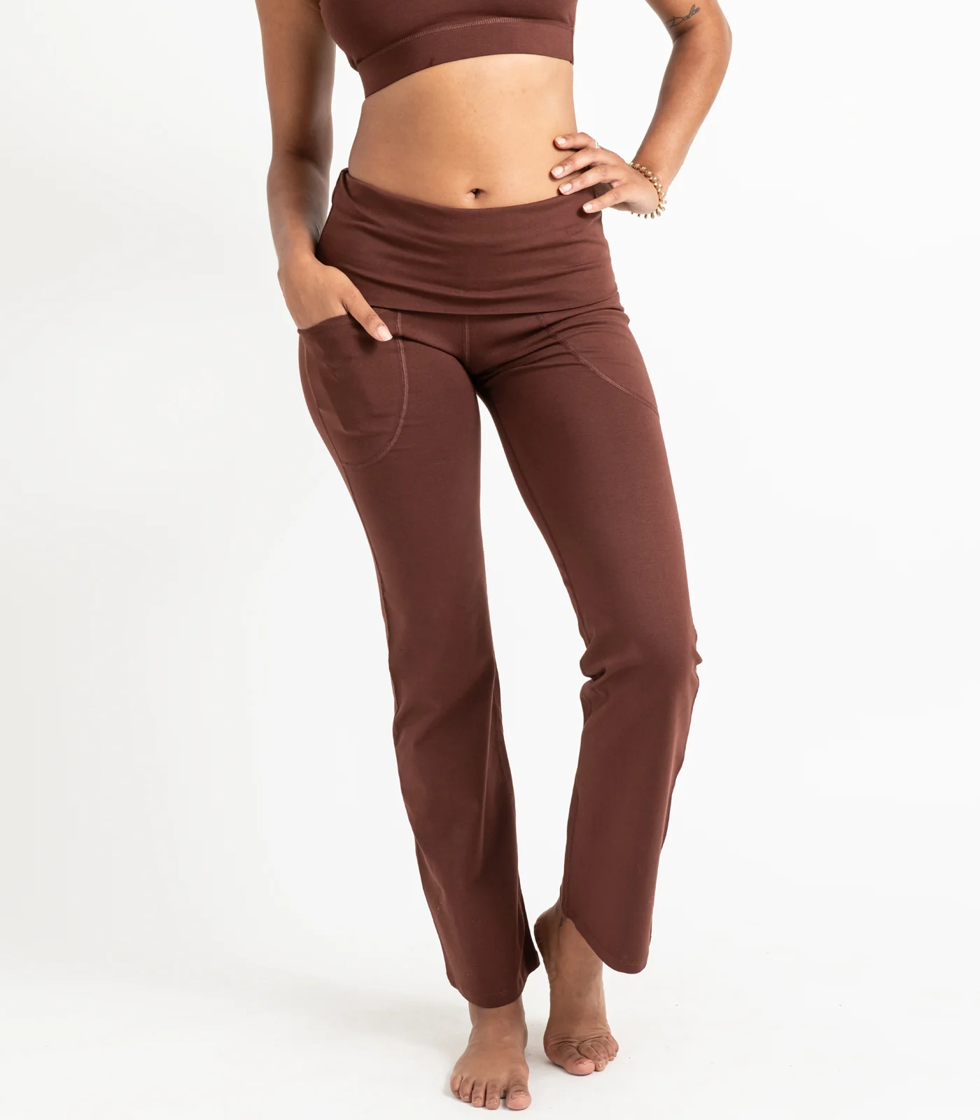 Organic Cotton Pocket Wide Leg Leggings - Image 14