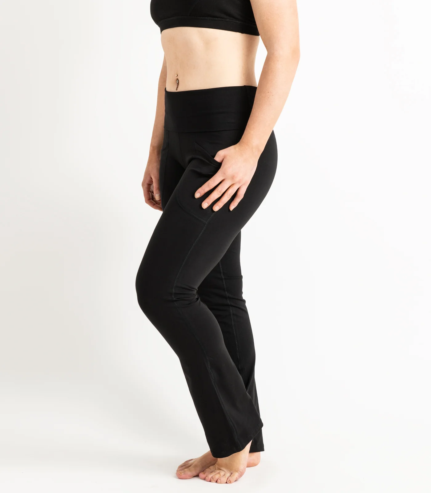 Organic Cotton Pocket Wide Leg Leggings - Image 8