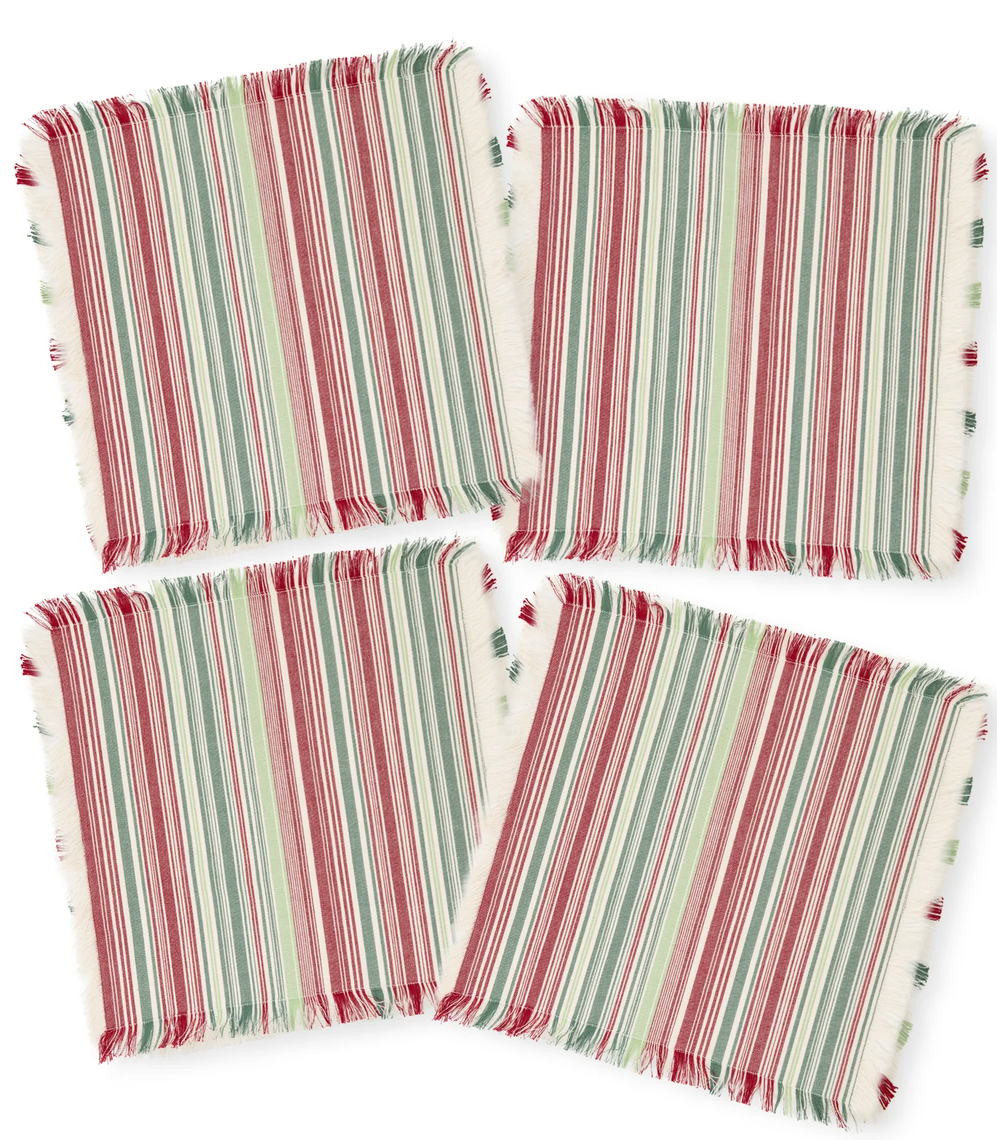 Organic Cotton Retro Stripe Ribbed Placemat & Napkin Set (4 Pack Placemats + 4 Pack Napkins) - Image 7