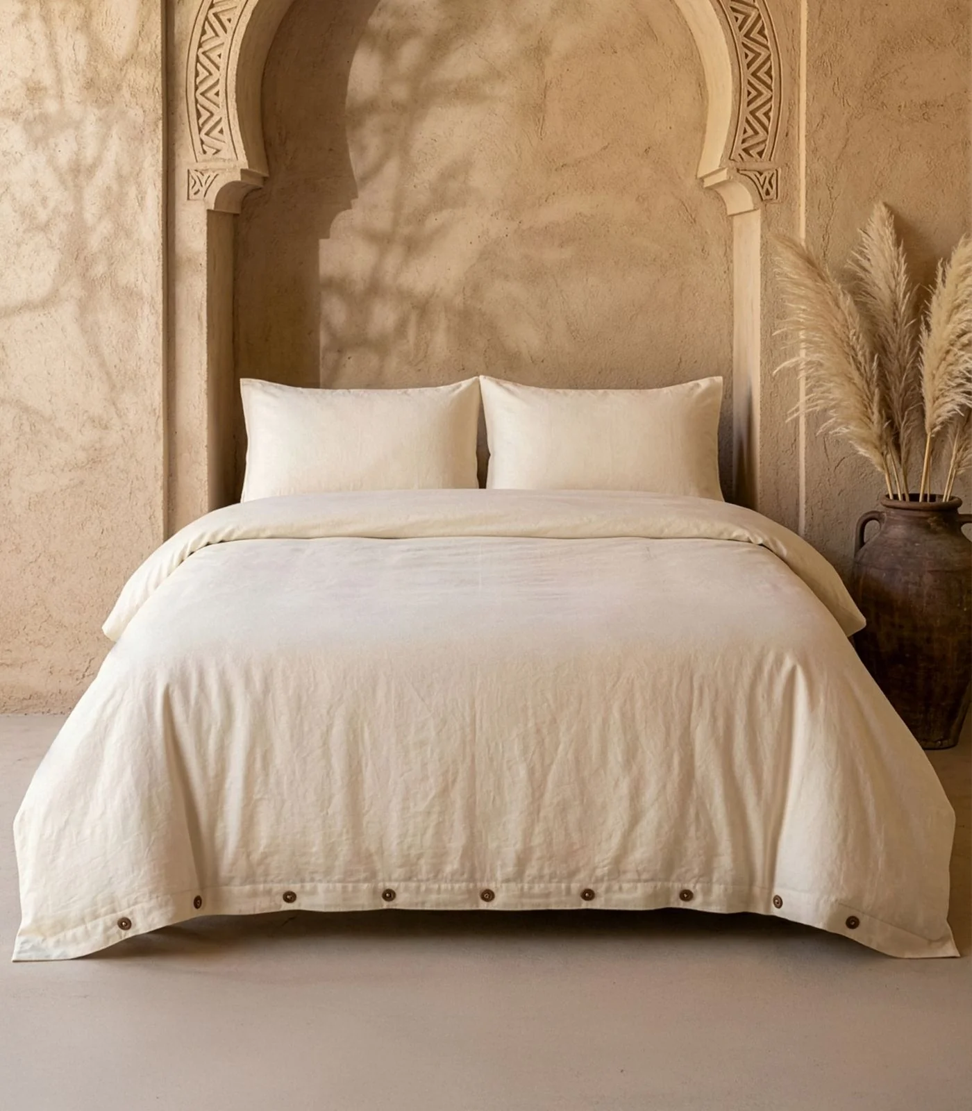 Organic Cotton Sateen Plain Quilt Cover Set - Image 6