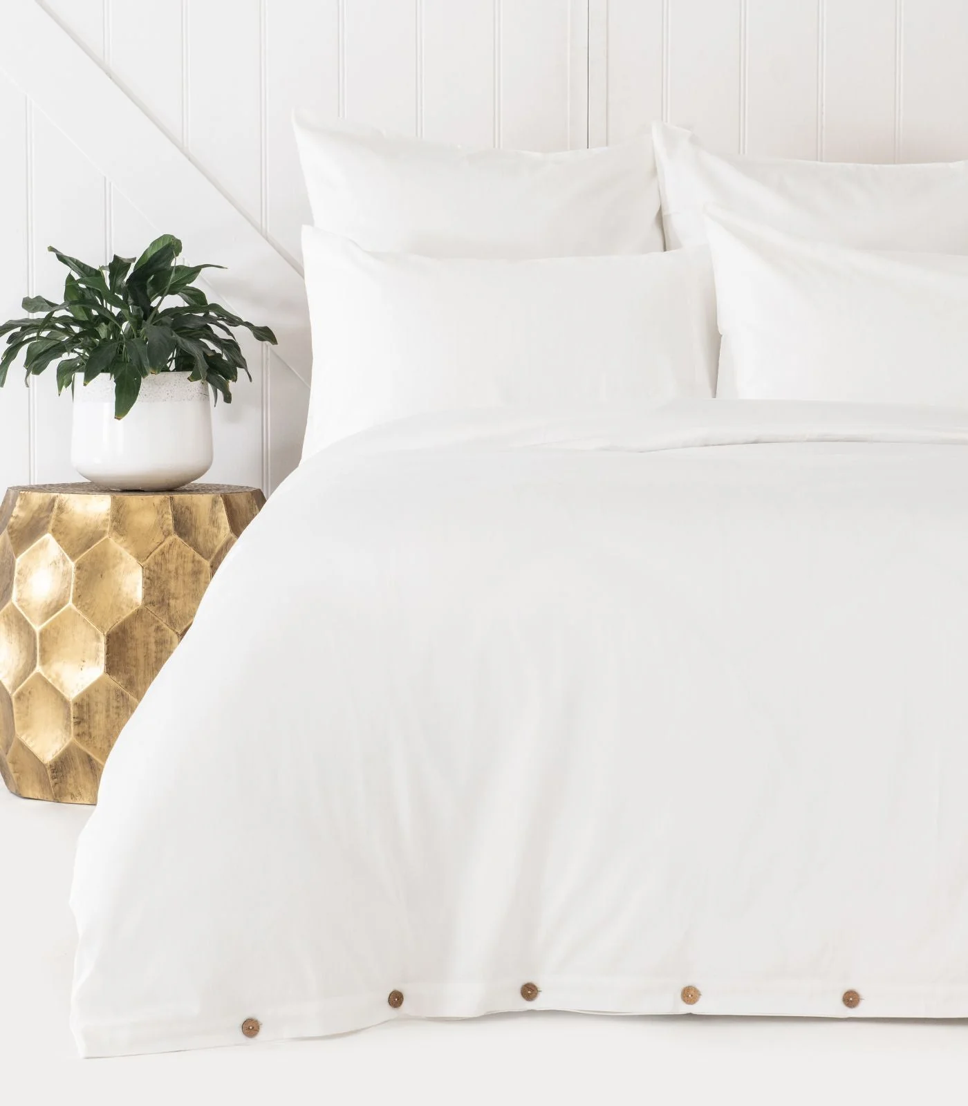 Organic Cotton Sateen Plain Quilt Cover Set - Last Chance - Image 4