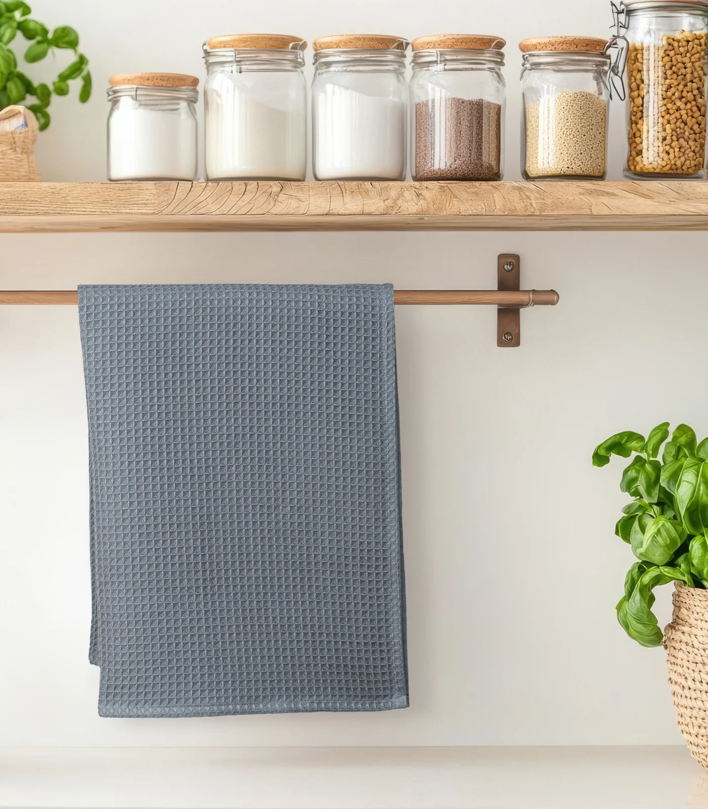 Organic Cotton Tea Towels - Waffle (2 Pack) - Image 4